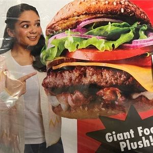 Cheeseburger Pillow Squishy Food plush super sized stuffed burger fun funny